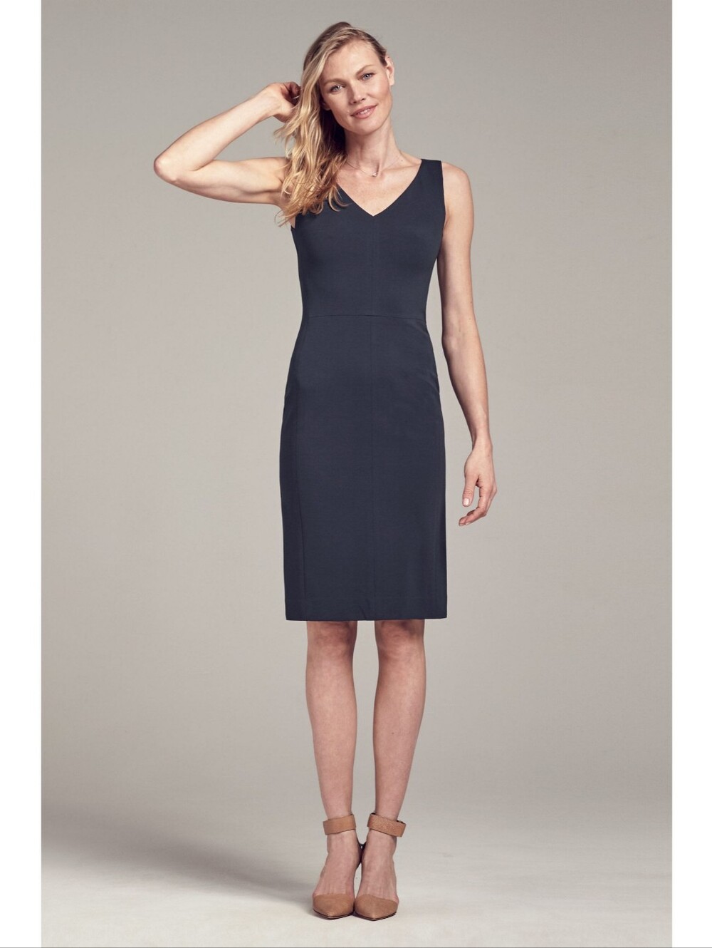 MM Lafleur The Rachel Sheath Dress in Midnight Blue